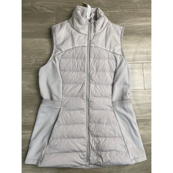 Lululemon Down For it All  Lavender Sz 8 Puff Vest Goose Down Zip Pockets Luxury - Picture 1 of 12